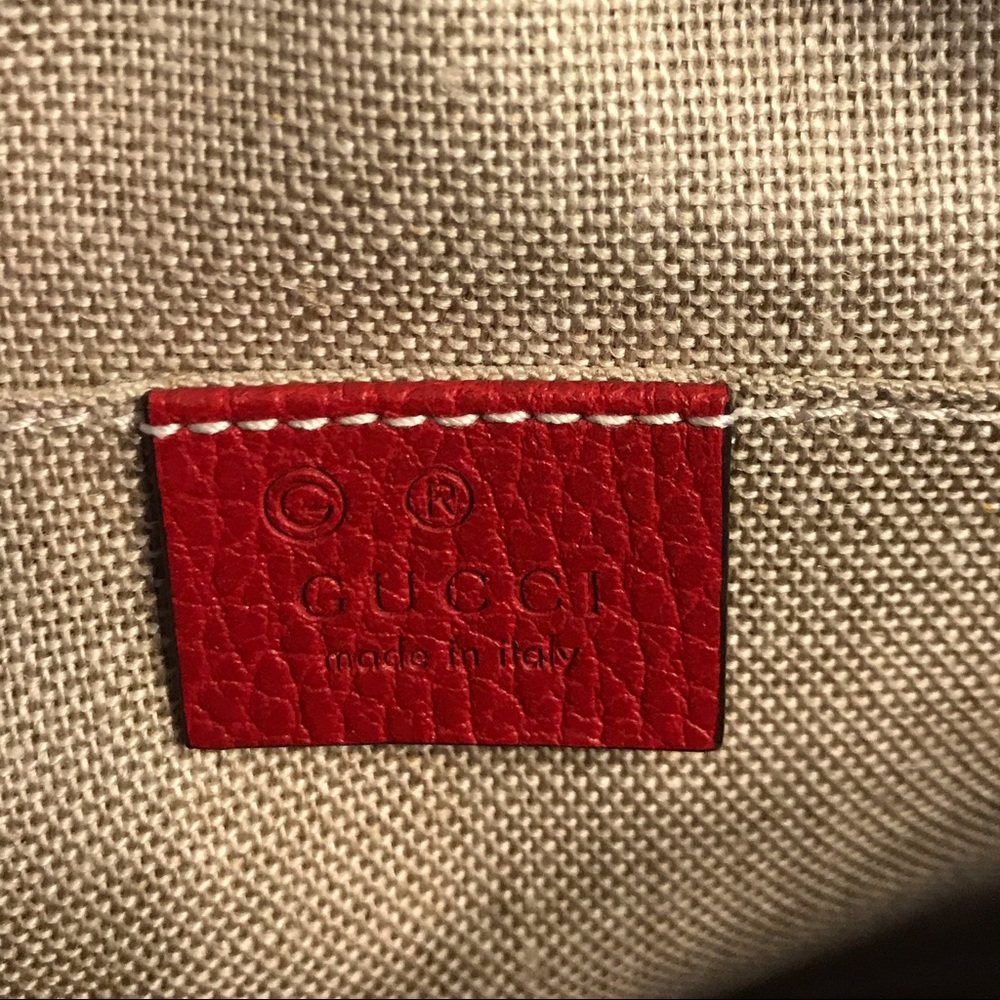Authentic Gucci GG Crossbody Bag Brown Red - Picture 4 of 9